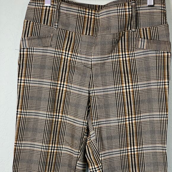 Soho Apparel Ltd. Women's Straight Leg Brown Plaid Ankle Pant Size S NEW‎ - Picture 3 of 9